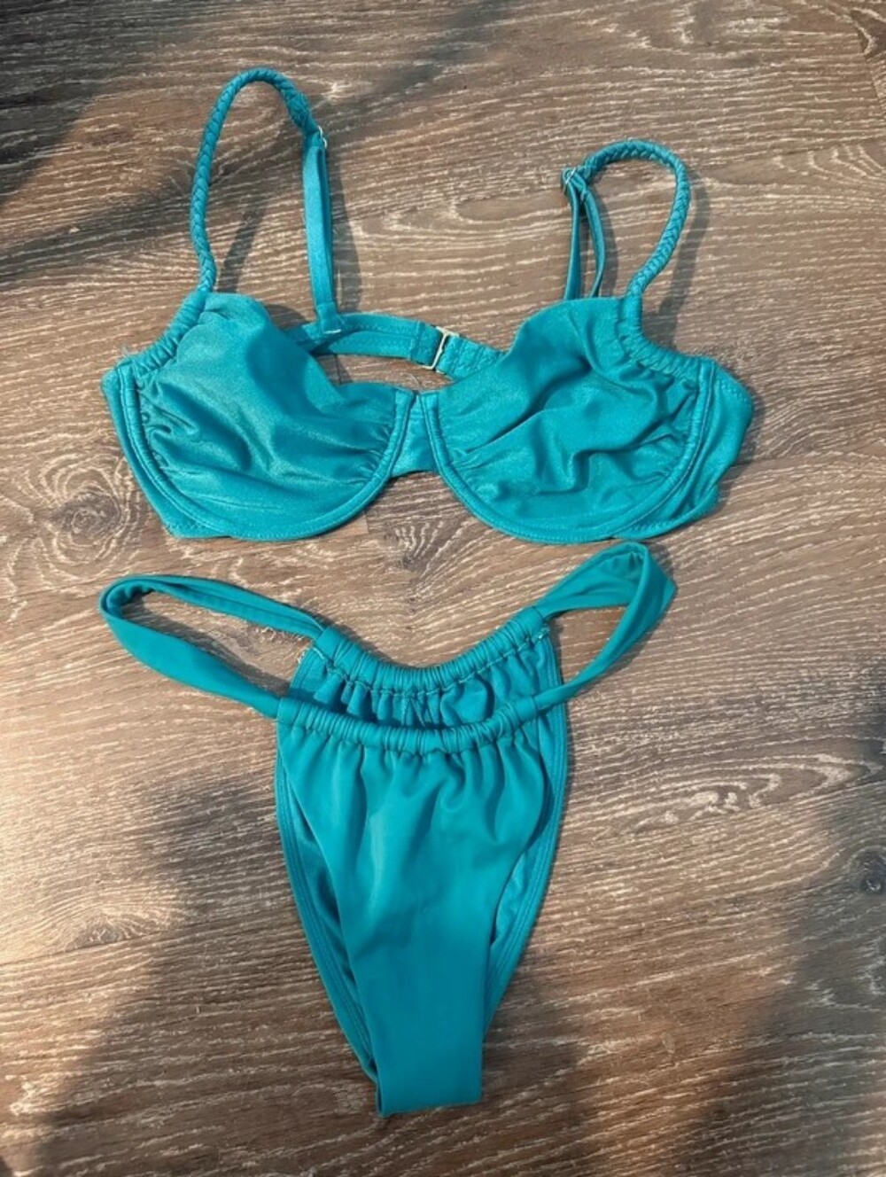 Shade & Shore Teal Underwire Bikini Set with Cups